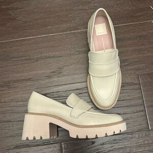Dolce Vita off-white bone color, lug sole loafers size 7.5